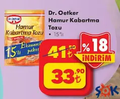 DR. OETKER HAMUR KABARTMA TOZU 15'Lİ fiyat ve kampanya bilgisi